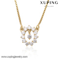 41718-diamant modeschmuck 14 karat gold klobige kristallhalskette